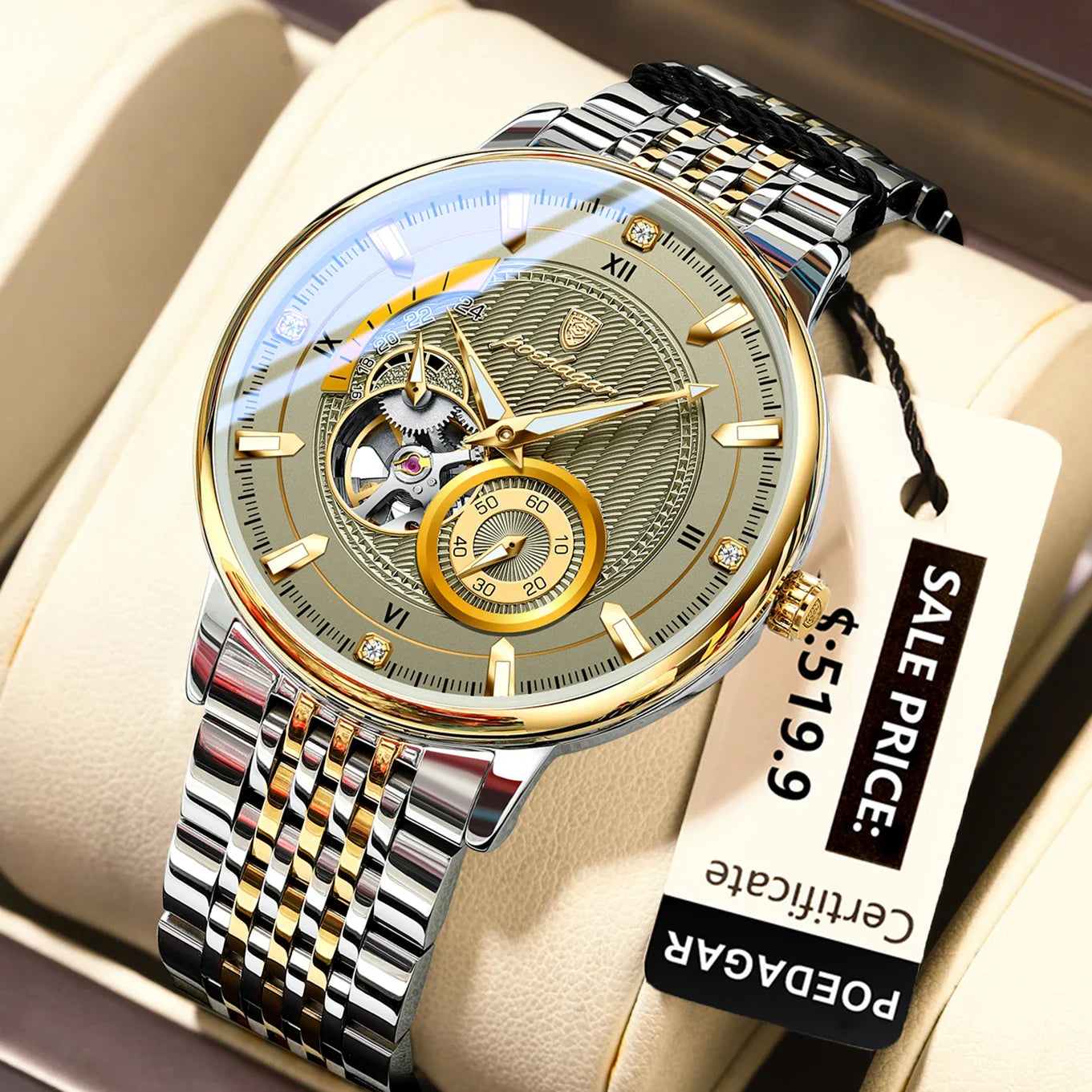 Elegant Men's Luminous Wristwatch