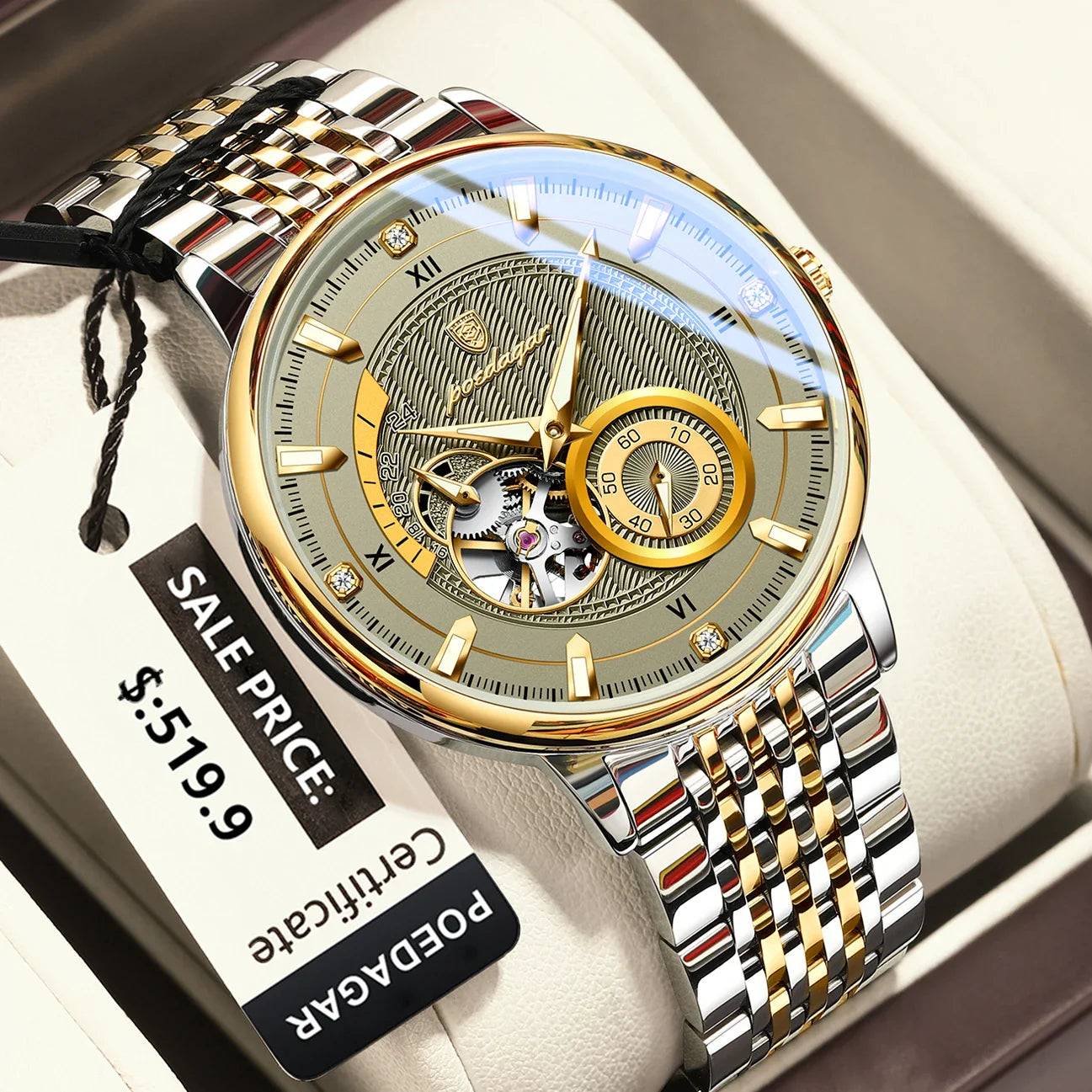 Elegant Men's Luminous Wristwatch