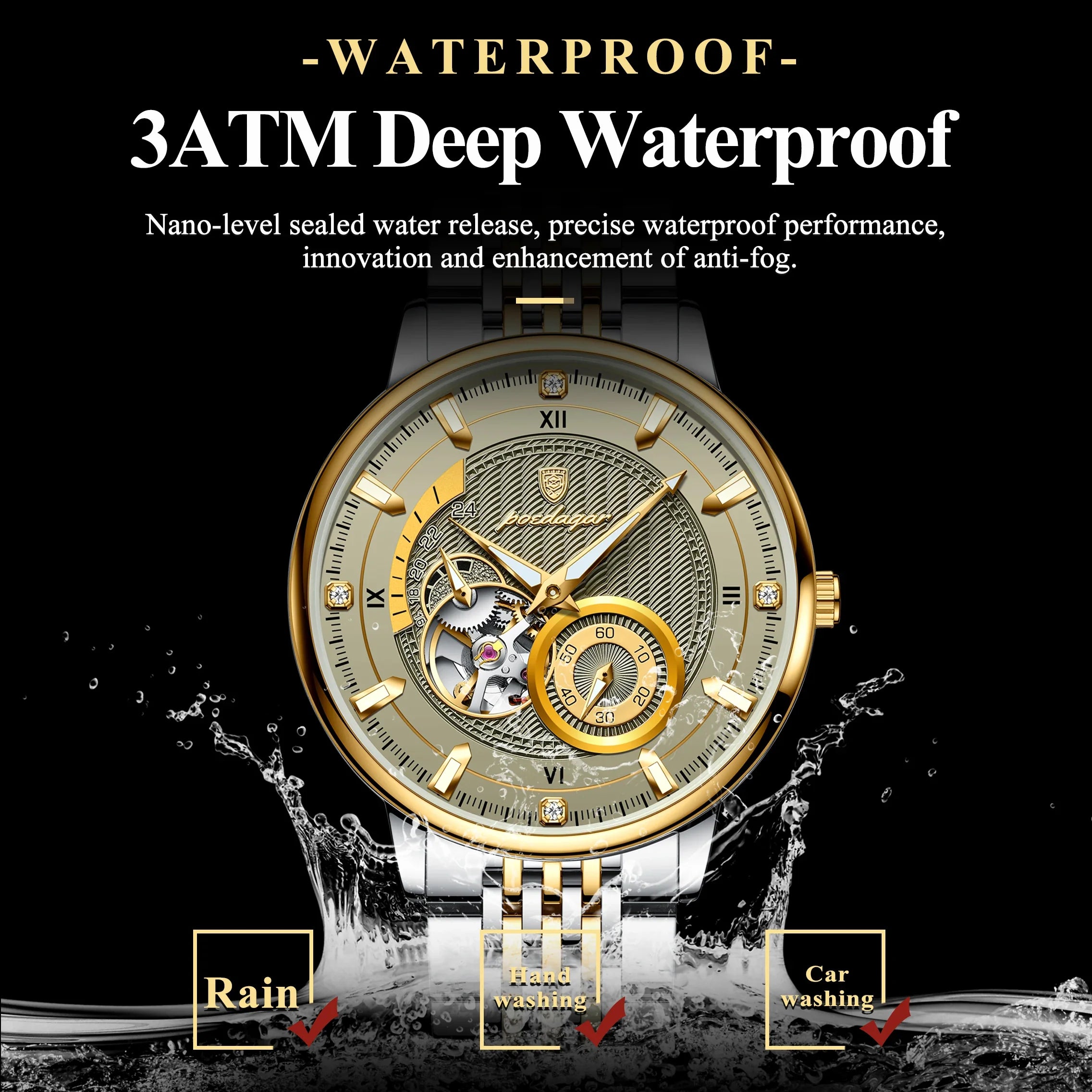 Elegant Men's Luminous Wristwatch